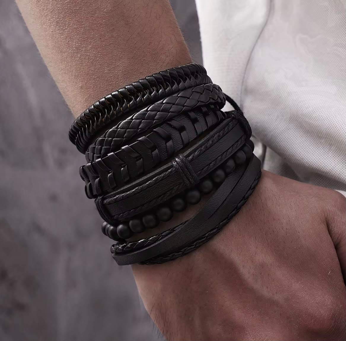 Men's Leather Wristband